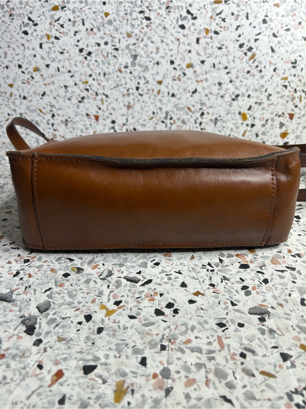 Patricia Nash Nazaire Top Zip Brown Leather Shoulder Crossbody Bag - Picture 8 of 8